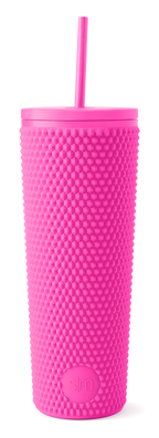 Textured Plastic Classic Tumbler with Straw Lid