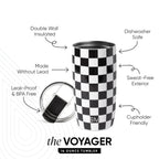 Voyager Tumbler with Clear Flip Lid & Straw