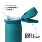 Simple Modern Mesa Loop Water Bottle with Straw | 30oz Cup Holder Friendly Insulated Stainless Steel Bottles for Travel, Sports and School | Maui