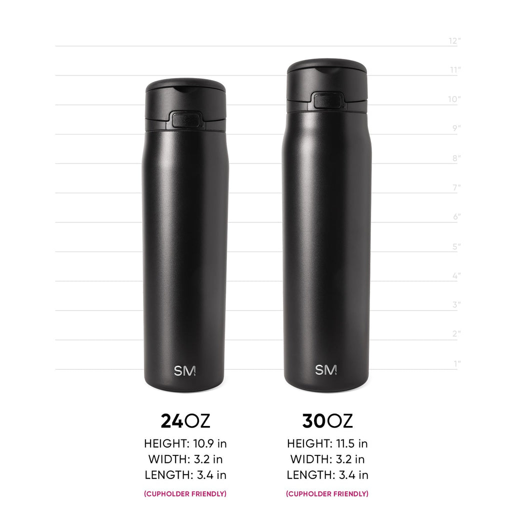 Simple Modern Mesa Loop Water Bottle with Straw | 30oz Cup Holder Friendly Insulated Stainless Steel Bottles for Travel, Sports and School | Cherry Wine