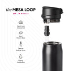 Simple Modern Mesa Loop Water Bottle with Straw | 24oz Cup Holder Friendly Insulated Stainless Steel Bottles for Travel, Sports and School | Tortoise