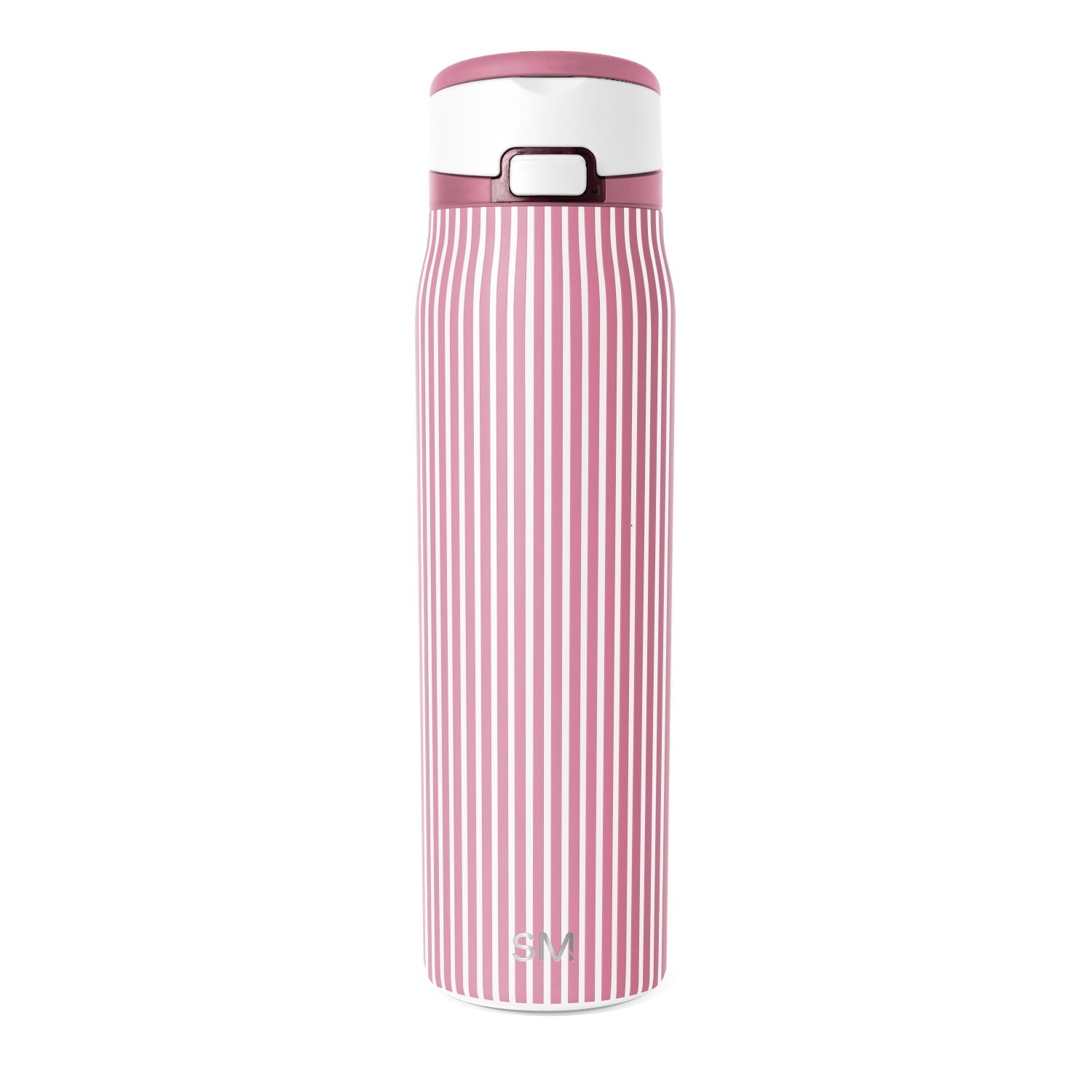 Simple Modern Mesa Loop Water Bottle with Straw | 24oz Cup Holder Friendly Insulated Stainless Steel Bottles for Travel, Sports and School | Rose Stripes