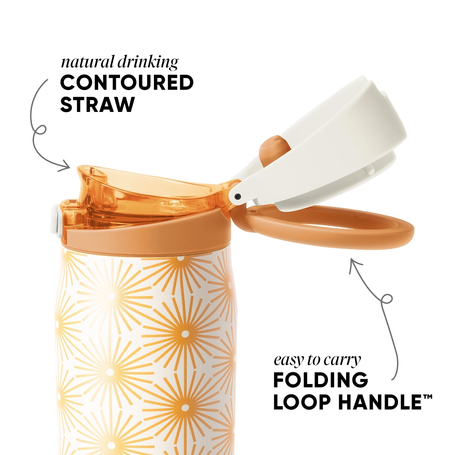 Simple Modern Mesa Loop Water Bottle with Straw | 30oz Cup Holder Friendly Insulated Stainless Steel Bottles for Travel, Sports and School | Spinwheels