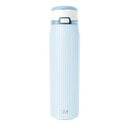 Simple Modern Mesa Loop Water Bottle with Straw | 24oz Cup Holder Friendly Insulated Stainless Steel Bottles for Travel, Sports and School | Seaside Stripes