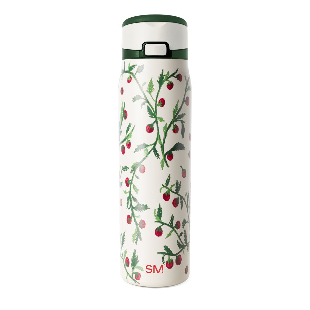 Simple Modern Mesa Loop Water Bottle with Straw | 30oz Cup Holder Friendly Insulated Stainless Steel Bottles for Travel, Sports and School | Tomato Patch