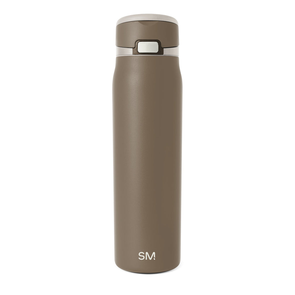 Simple Modern Mesa Loop Water Bottle with Straw | 30oz Cup Holder Friendly Insulated Stainless Steel Bottles for Travel, Sports and School | Wood Chip