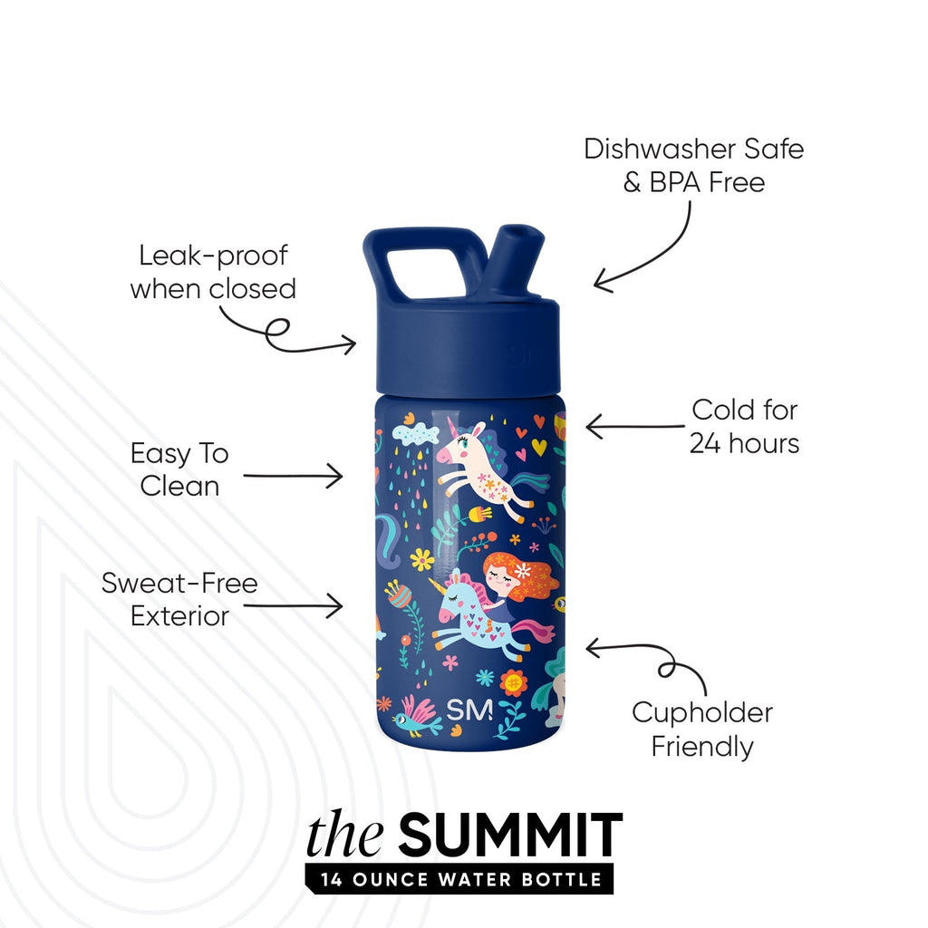 Summit Kids Water Bottle with Straw Lid