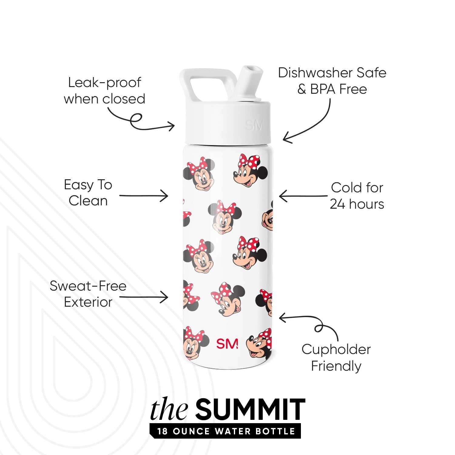 Summit Kids Water Bottle with Straw Lid