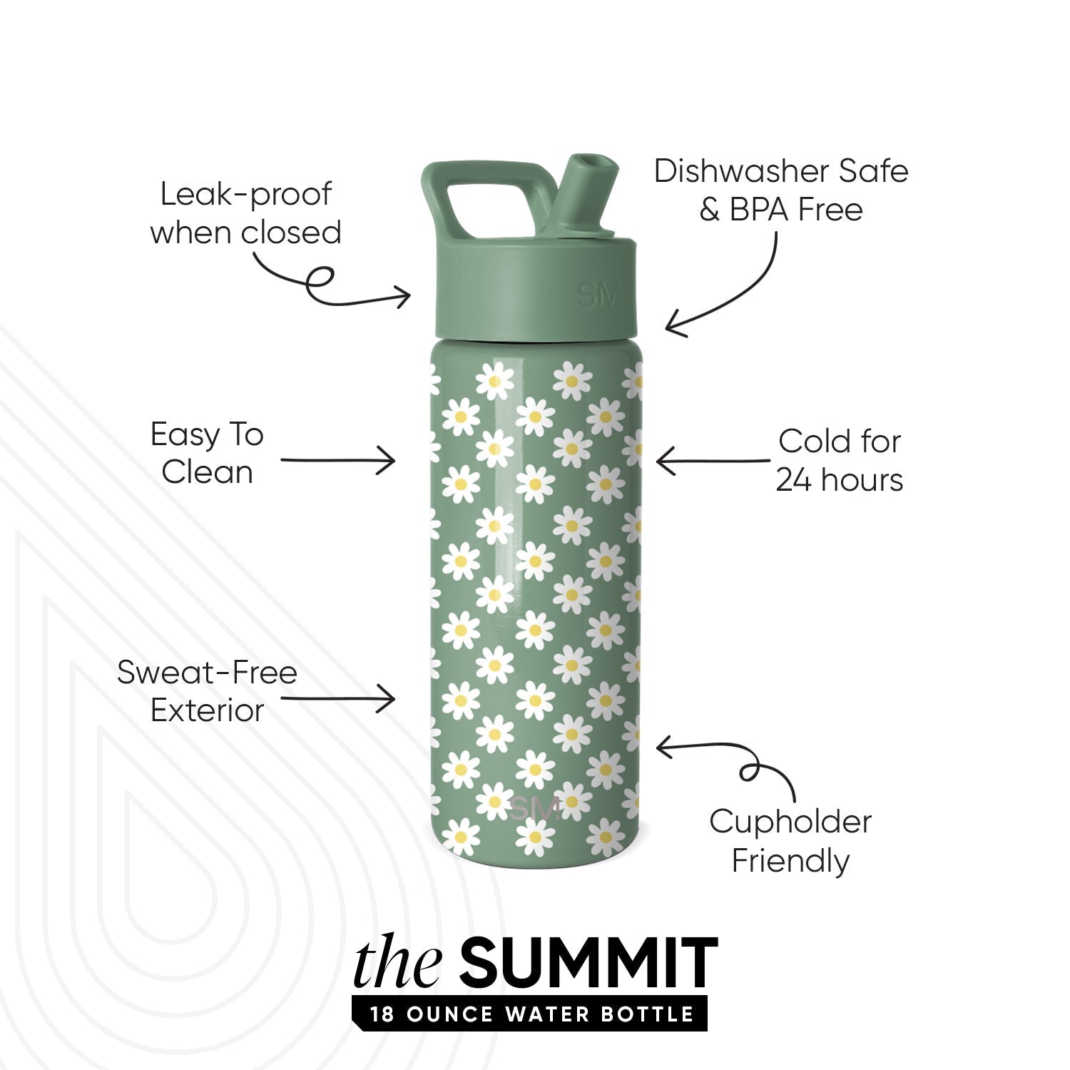 Summit Kids Water Bottle with Straw Lid