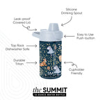 Summit Kids Plastic Water Bottle with Simple Flip Straw Lid