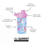 Summit Kids Plastic Water Bottle with Simple Flip Straw Lid
