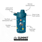 Summit Kids Plastic Water Bottle with Simple Flip Straw Lid