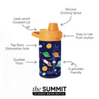 Summit Kids Plastic Water Bottle with Simple Flip Straw Lid