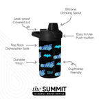 Summit Kids Plastic Water Bottle with Simple Flip Straw Lid