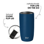 Voyager Tumbler with Clear Flip Lid & Straw